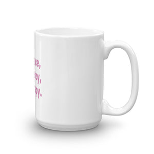 "His Grace, His Mercy, & Therapy." Pink #TherapyIsLight Coffee Mug