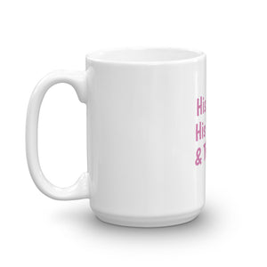 "His Grace, His Mercy, & Therapy." Pink #TherapyIsLight Coffee Mug